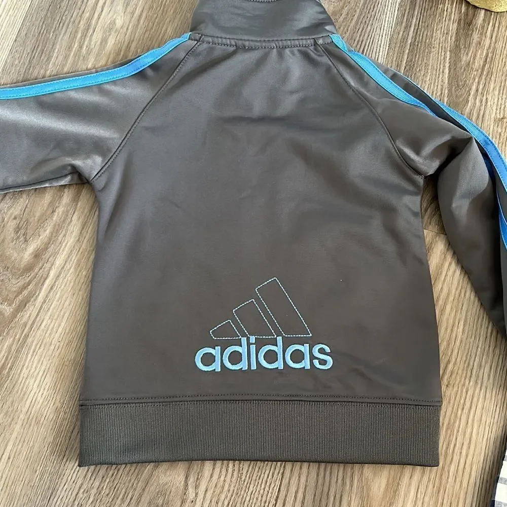 BABY BOYS TWO PIECE FALL/WINTER BUNDLE SIZE 2T LILE NEW ADIDAS JACKET/CREWCUTS